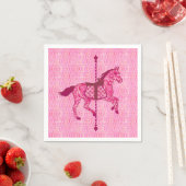 Carrouselpaard - Fuchsia Pink Servetten (Insitu)
