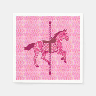 Carrouselpaard - Fuchsia Pink Servetten