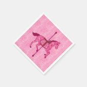 Carrouselpaard - Fuchsia Pink Servetten (Hoek)
