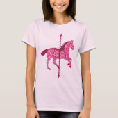 Carrouselpaard - Fuchsia Pink T-shirt (Voorkant)