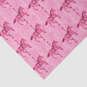 Carrouselpaard - Fuchsia Pink Tissuepapier (Detail)