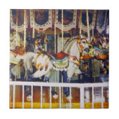 Carrouselpaard in olie tegeltje (Voorkant)