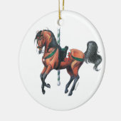 carrouselpaard keramisch ornament (Links)