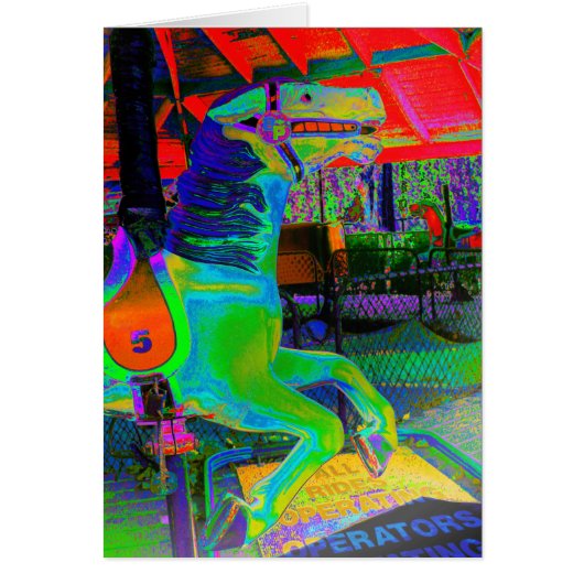 [Carrouselpaard] kleurrijk - elke Occasiekaart (Voorkant)