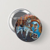Carrouselpaard met Cherub! Ronde Button 5,7 Cm (Voorkant /achterkant)