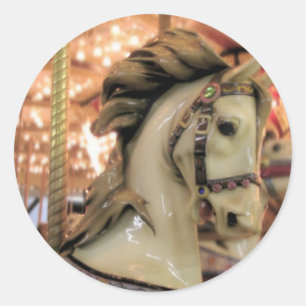 carrouselpaard ronde sticker
