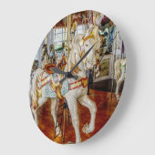 Carrouselpaard — Ronde wandklok (Hoek)