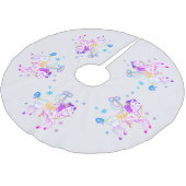 Carrouselpaard (sneeuwvlokken) kerstboomrok kerstboom rok (Gekanteld)