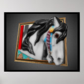 Carrouselpaard uit Lijst Poster (Voorkant)