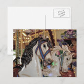 Carrouselpaarden afdrukken briefkaart (Voorkant / Achterkant)
