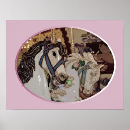 Carrouselpaarden afdrukken poster