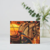  carrouselpaarden briefkaart (Staand voorkant)
