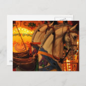  carrouselpaarden briefkaart (Voorkant / Achterkant)