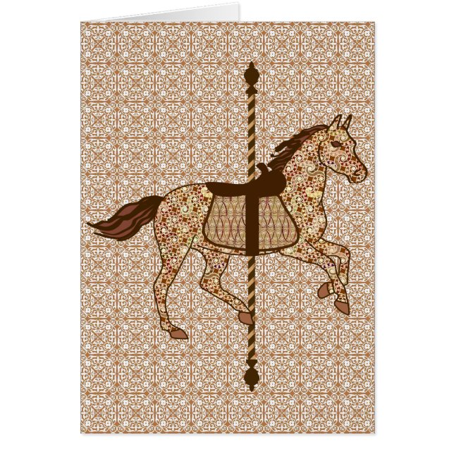 Carrouselpaarden - Chocolate Brown en Tan (Voorkant)