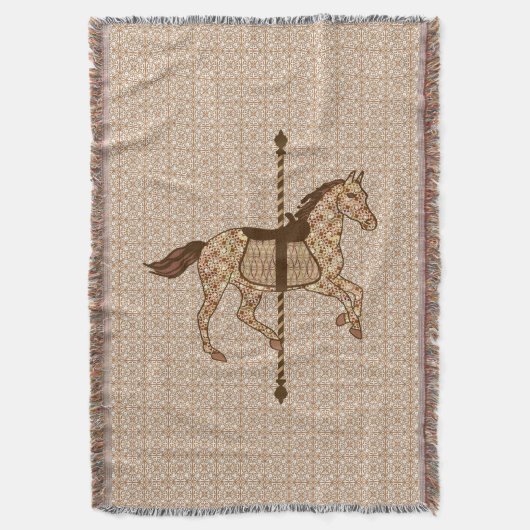 Carrouselpaarden - Chocolate Brown en Tan Deken (Voorkant Verticaal)