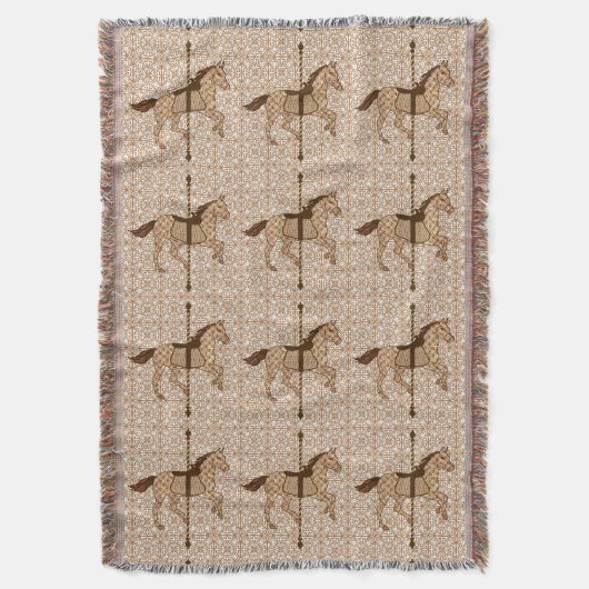 Carrouselpaarden - Chocolate Brown en Tan Deken (Voorkant Verticaal)