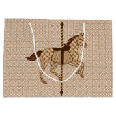 Carrouselpaarden - Chocolate Brown en Tan Groot Cadeauzakje (Achterkant)