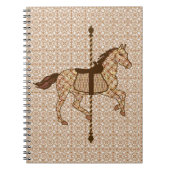 Carrouselpaarden - Chocolate Brown en Tan Notitieboek (Voorkant)