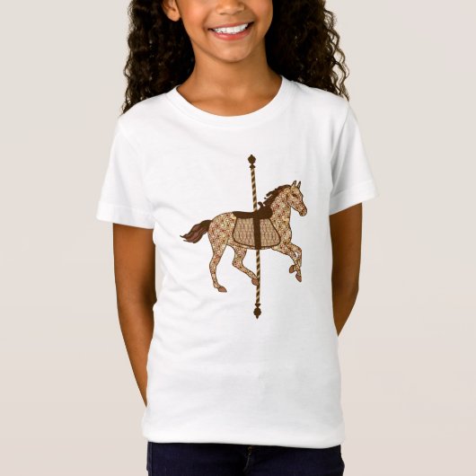 Carrouselpaarden - Chocolate Brown en Tan T-shirt (Voorkant)