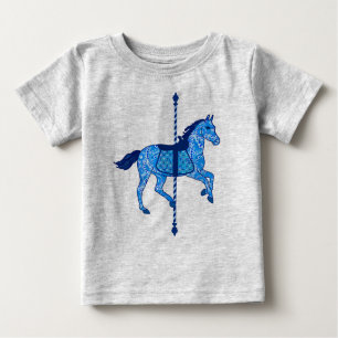 Carrouselpaarden - Cobalt en Sky Blue