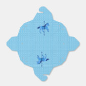 Carrouselpaarden - Cobalt en Sky Blue Bedankdoosjes (Uitgevouwen)