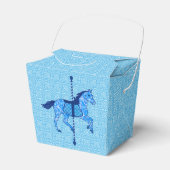 Carrouselpaarden - Cobalt en Sky Blue Bedankdoosjes (Voorkant Zijde)