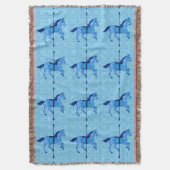 Carrouselpaarden - Cobalt en Sky Blue Deken (Voorkant Verticaal)