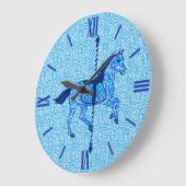 Carrouselpaarden - Cobalt en Sky Blue Grote Klok (Hoek)