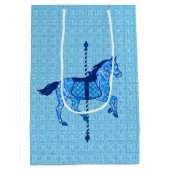 Carrouselpaarden - Cobalt en Sky Blue Medium Cadeauzakje (Achterkant)
