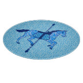 Carrouselpaarden - Cobalt en Sky Blue Snijplank (Hoek)