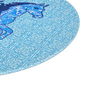 Carrouselpaarden - Cobalt en Sky Blue Snijplank (Hoek)