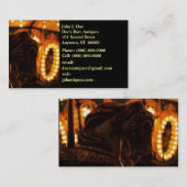 Carrouselpaarden in acht VISITEKAARTJE (Voorkant / Achterkant)