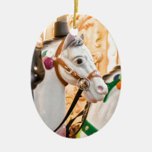 Carrouselpaarden Keramisch Ornament