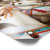 Carrouselpaarden — kunstdrukken foto afdruk (Hoek)