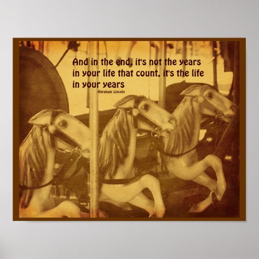 Carrouselpaarden: Life Attitude Quote Poster (Voorkant)