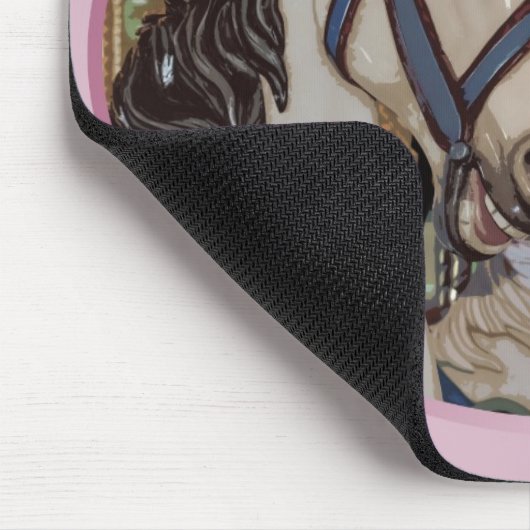 carrouselpaarden mousepad muismat (Hoek)