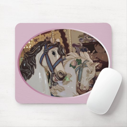  carrouselpaarden mousepad muismat (Met muis)