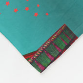 Carrouselpaarden op blauw fleece deken (Hoek)