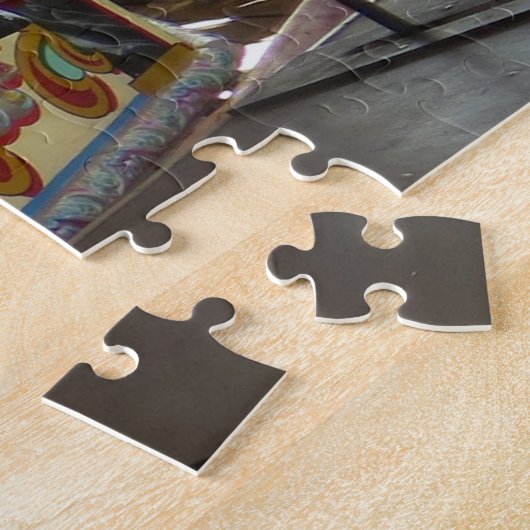 carrouselpaarden puzzel legpuzzel (Zijkant)