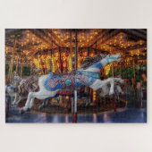 carrouselpaarden puzzel legpuzzel (Horizontaal)
