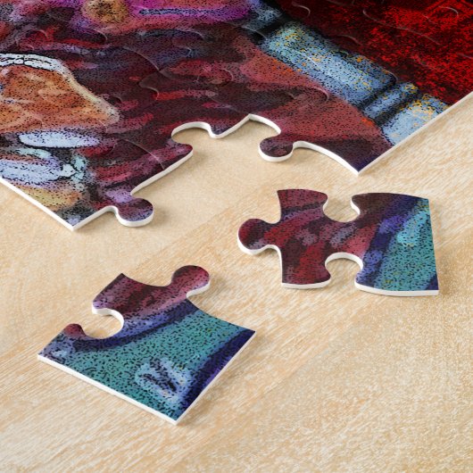 carrouselpaardenrennen legpuzzel (Zijkant)