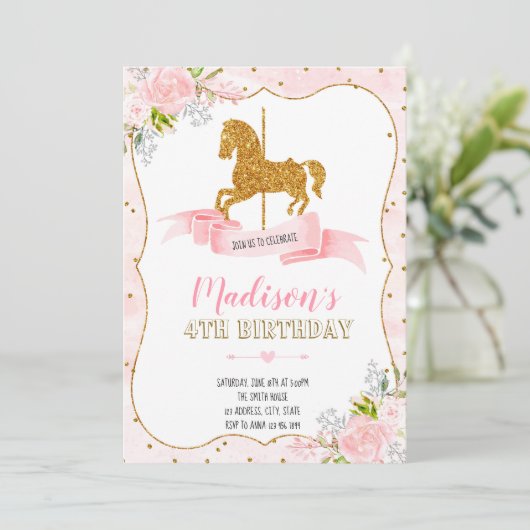 Carrouselpartij Kaart (Staand voorkant)