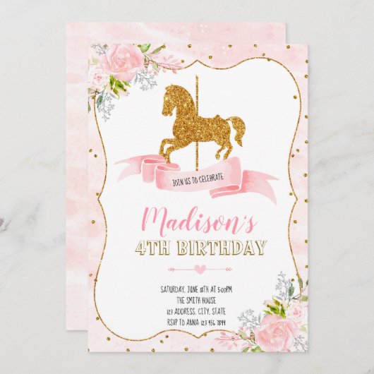 Carrouselpartij Kaart (Voorkant / Achterkant)