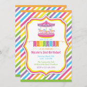 Carrouseluitnodiging / Carrouseluitnodiging Kaart (Voorkant / Achterkant)