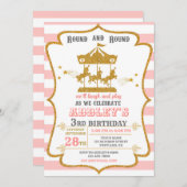 Carrouselverjaardagsfeestdag Kaart (Voorkant / Achterkant)