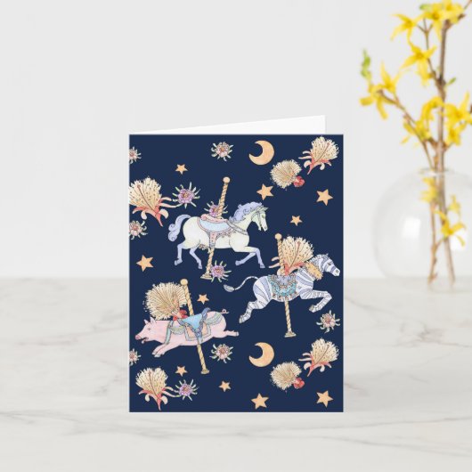 CarrouselWenskaart Kaart (Gele Bloem)