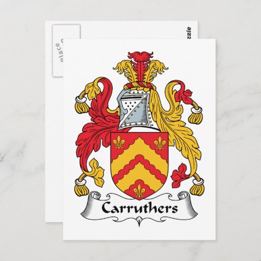 Carruthers Family Crest Briefkaart (Voorkant / Achterkant)