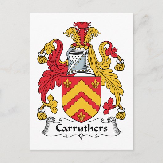 Carruthers Family Crest Briefkaart (Voorkant)