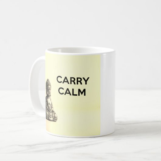 Carry Calm Zen Buddha Quote Mok (Voorkant links)
