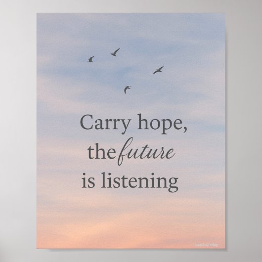 Carry Hope: de toekomst luistert Poster (Voorkant)
